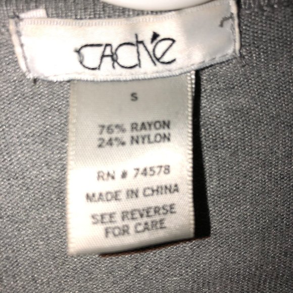 cache ASNEW HOLIDAY gray sequin sweater S - Picture 2 of 3